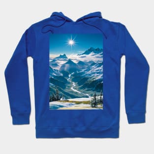 Snowy Valley in the Arctic Tundra Hoodie